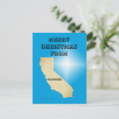 Postcard - Frohe Weihnachten aus Kalifornien Postkarte (Stehend Vorderseite)