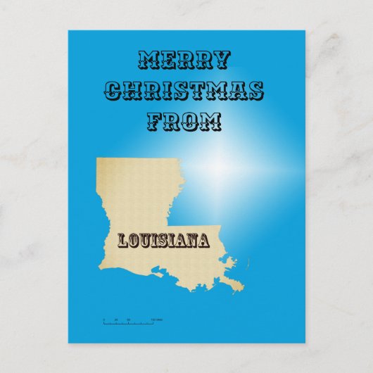 Postcard - Frohe Weihnachten aus Louisiana Postkarte (Vorderseite)