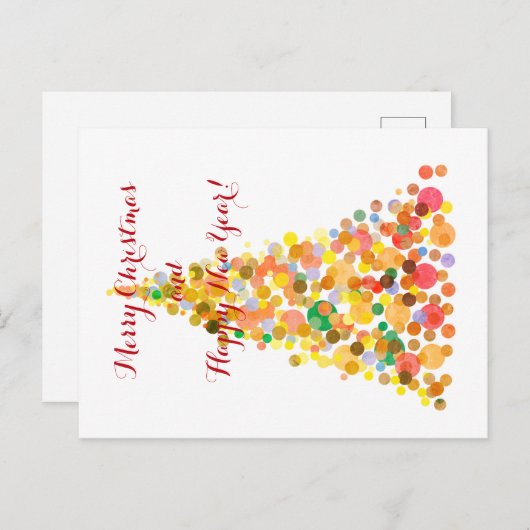 Postcard Frohe Weihnachten Glück Neues Jahr! (Vorne/Hinten)