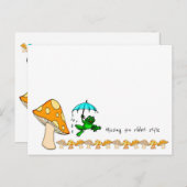 Postcard Frosch Ribbit Mushroom Postkarte (Vorne/Hinten)
