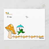 Postcard Frosch Ribbit Mushroom Postkarte (Rückseite)