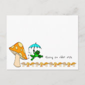 Postcard Frosch Ribbit Mushroom Postkarte (Vorderseite)