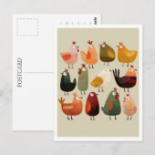 Postcard. Funny Birds Postkarte (Vorne/Hinten)