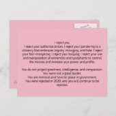 Postcard für den ehemaligen Präsidenten Trump Postkarte (Vorne/Hinten)