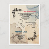 PostCard Geburt und Segen des Babys. Postkarte (Vorderseite)