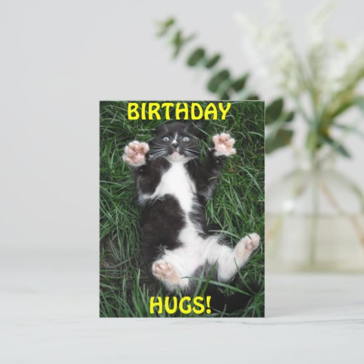 Postcard Geburtstagshugs Postkarte (Stehend Vorderseite)