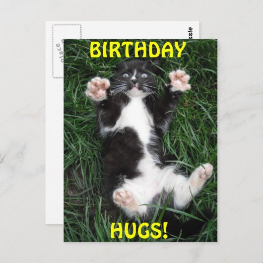 Postcard Geburtstagshugs Postkarte (Vorne/Hinten)