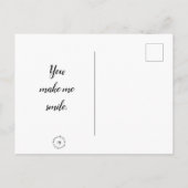 Postcard - Gedanken: Du bringst mich zum Lächeln. Postkarte (Rückseite)