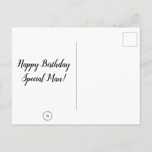 Postcard - Gedanken: Glücklicher Geburtstag Specia Postkarte (Rückseite)