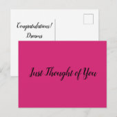 Postcard - Gedanken: Herzlichen Glückwunsch! Postkarte (Vorne/Hinten)