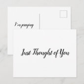 Postcard - Gedanken: Ich bete für dich. Postkarte (Vorne/Hinten)