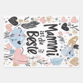 Postcard Geschenkpapier Set