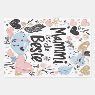 Postcard Geschenkpapier Set