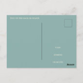 Postcard gestreift aquamarin beige Ortsname Postkarte (Rückseite)