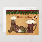 Postcard Gingerbread Heiße Schokolade Weihnachten (Vorne/Hinten)