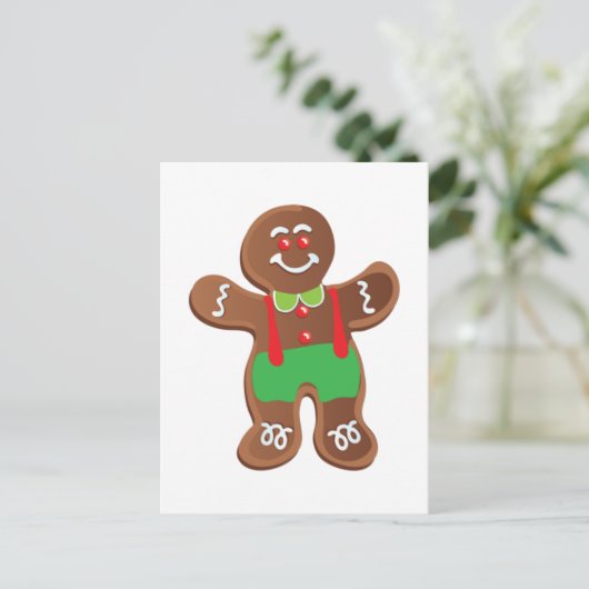 POSTCARD GINGERBREAD MAN POSTKARTE (Stehend Vorderseite)