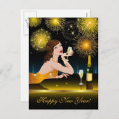 Postcard glücklich Neues Jahr Feiertagspostkarte (Vorne/Hinten)