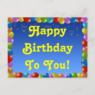 Postcard Glückwunsch zum Geburtstag für Sie! Postkarte