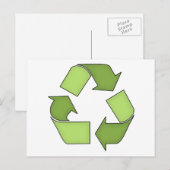 Postcard-Go Grün Gerecycelt Postkarte (Vorne/Hinten)