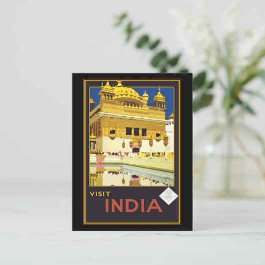 Postcard Greetings Indien Postkarte (Stehend Vorderseite)