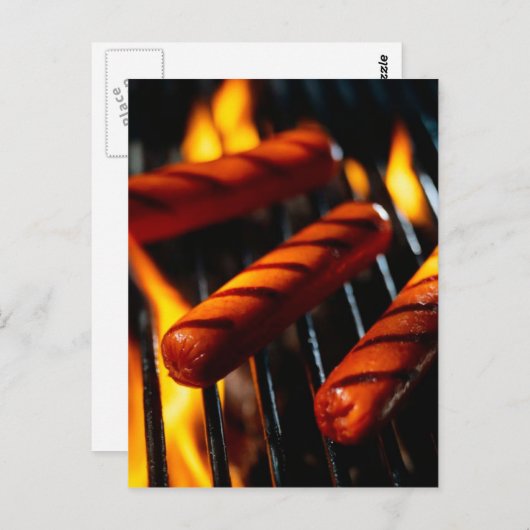 POSTCARD GRILLED HOTDOGS POSTKARTE (Vorne/Hinten)