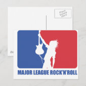 POSTCARD - GROSSER LEAGUE ROCK'N'ROLL POSTKARTE (Vorne/Hinten)