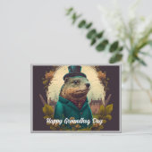 Postcard Groundhog Day A Celebration of Spring Postkarte (Stehend Vorderseite)