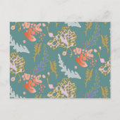 Postcard Grün Abstrakt Niedlich fröhlich farbig Postkarte (Vorderseite)