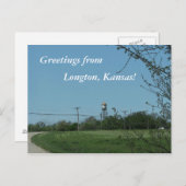 Postcard: Grüße aus Longton, Kansas! Postkarte (Vorne/Hinten)