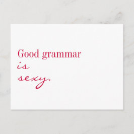 Postcard - Gute Grammatik ist sexy. Postkarte