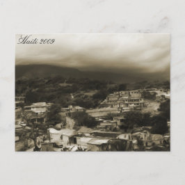 Postcard ~ Haiti 2009 Berge und arme Stadt Postkarte