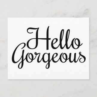 Postcard Hallo Gorgeous Postkarte
