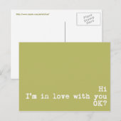 Postcard - Hallo, ich bin in Liebe mit Ihnen OK? Postkarte (Vorne/Hinten)