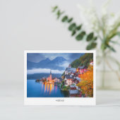 Postcard Hallsttat night szene, Österreich Postkarte (Stehend Vorderseite)
