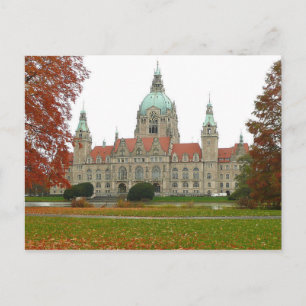 Postcard Hannover Neues Rathaus Herbst, Deutschlan Postkarte
