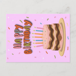 Postcard Happy Birthday Feiertagspostkarte