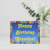 Postcard Happy Birthday Opa Postkarte (Stehend Vorderseite)