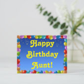 Postcard Happy Birthday Tante Postkarte (Stehend Vorderseite)