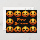Postcard Happy Halloween Pumpkin Postkarte (Vorne/Hinten)