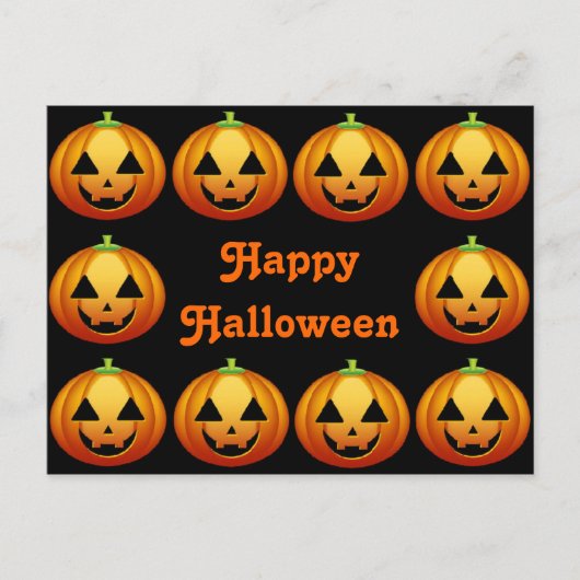 Postcard Happy Halloween Pumpkin Postkarte (Vorderseite)