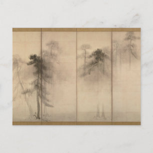 Postcard Hasegawa Tohaku Pine Trees 16. Jahrhunder Postkarte