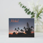 Postcard - Hawaiianischer Sonnenuntergang Postkarte (Stehend Vorderseite)