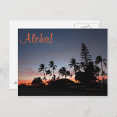 Postcard - Hawaiianischer Sonnenuntergang Postkarte (Vorne/Hinten)