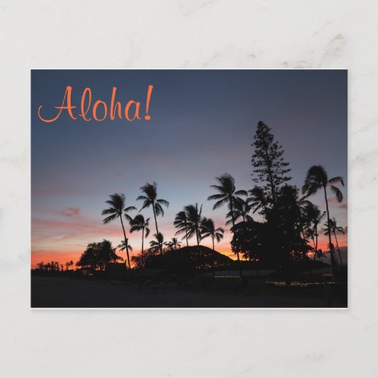 Postcard - Hawaiianischer Sonnenuntergang Postkarte (Vorderseite)