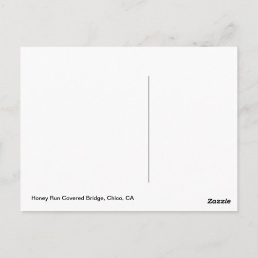 POSTCARD - Honey Run Covered Bridge Postkarte (Rückseite)