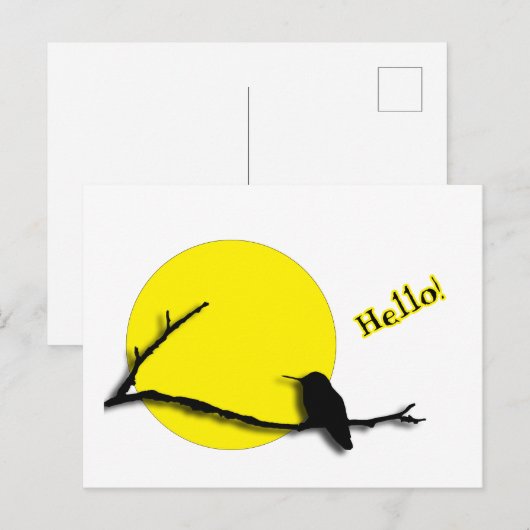 Postcard - Hummingbird - Grüße Postkarte (Vorne/Hinten)