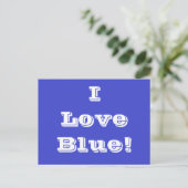 Postcard I Liebe Blau Postkarte (Stehend Vorderseite)