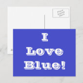 Postcard I Liebe Blau Postkarte (Vorne/Hinten)