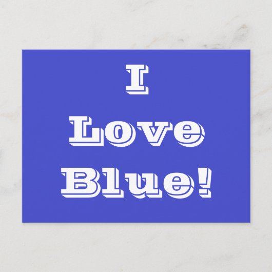 Postcard I Liebe Blau Postkarte (Vorderseite)