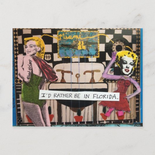 POSTCARD-I WÜRDE ETWAS IN FLORIDA SEIN POSTKARTE (Vorderseite)